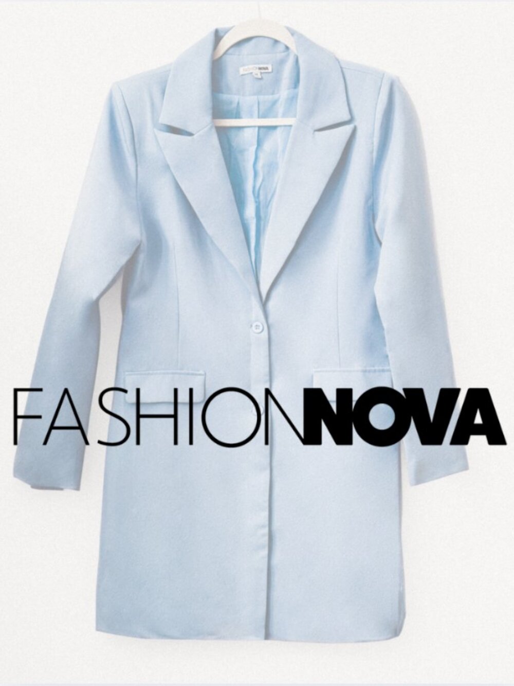 Baby Blue Linen Blazer Dress | sM | FN